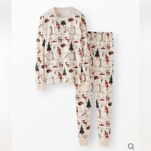 Hanna Andersson Organic Cotton Dr. Seuss Grinch Long John Pajama Set .  Size S
